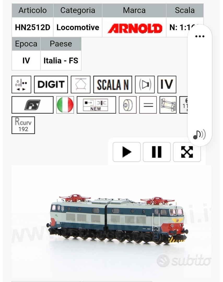 Locomotiva Treninionline Locomotiva Trenini Arnold Scala N