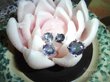 Parure argento 925 topazio
