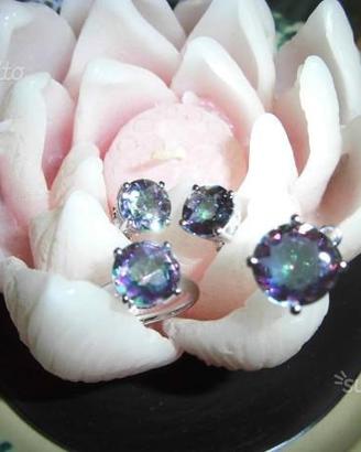 Parure argento 925 topazio