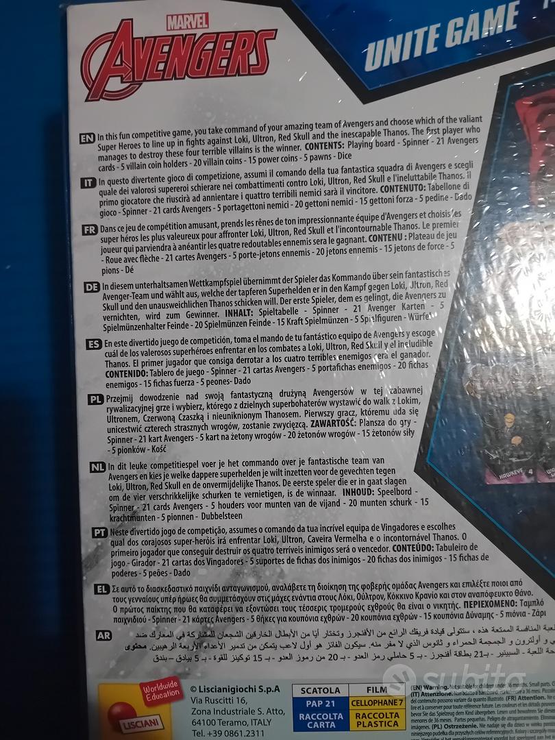 Lisciani Avengers Unite Game – Gioco Da Tavolo Per Famiglie, 2 O Più Giocatori
