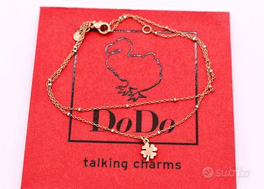dodo collana quadrifoglio oro rosa 9 kt lucky