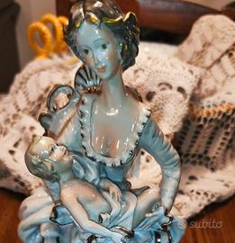 Statuina Maternità Vintage Ceramica Artista Andrej
