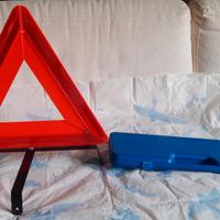 Triangolo di emergenza stradale custodia blu