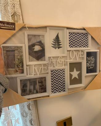 Porta foto multiplo Live laugh love