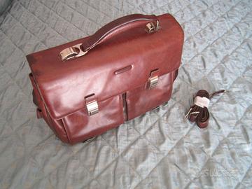 BORSA-CARTELLA-UFFICIO PIQUADRO-BLU-SQUARE-PELLE