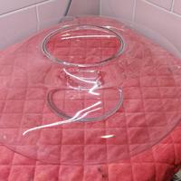 Vaso vetro grande e basso