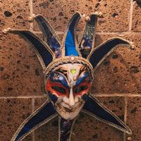 Maschera Veneziana Cartapesta Certificata  Vintage