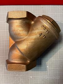 Filtro a Y in ottone con rete in acciaio inox 4”
