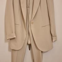 Set giacca + pantalone bianco/panna Kontatto