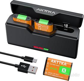 AKTTKA Confezione da 3 batterie NP-BX1