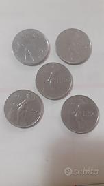 50 lire anno 1958 rare lotto di 5  monete