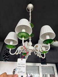Lampadario Bianco/ oro