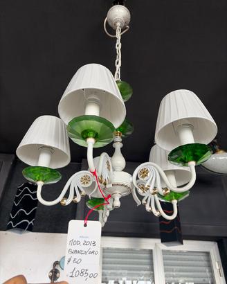 Lampadario Bianco/ oro