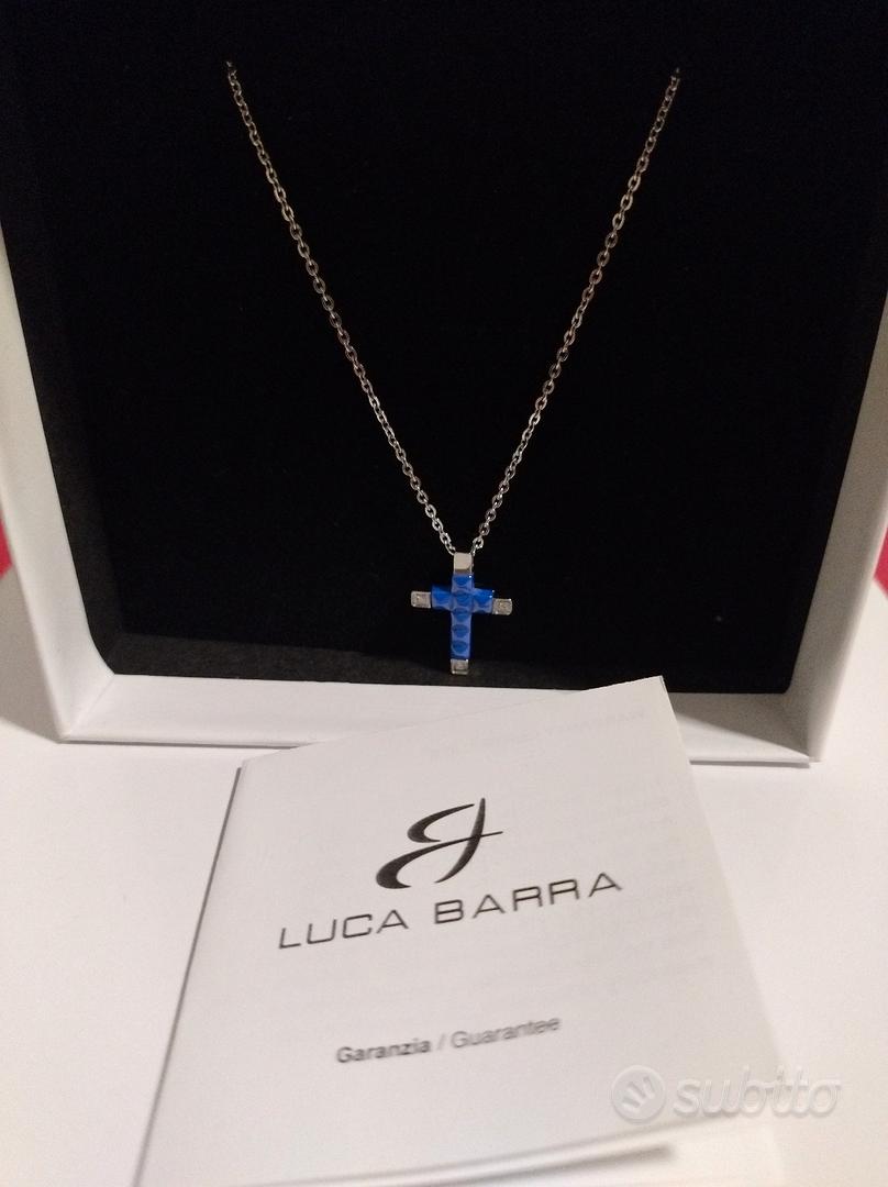 COLLANA UOMO IN ACCIAIO CON CROCIFISSO - Luca Barra