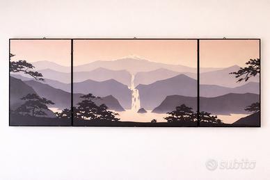 Quadro trittico grande stile minimal nordico