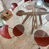 Set di 6 sedie Zanotta più tavolo Cassina