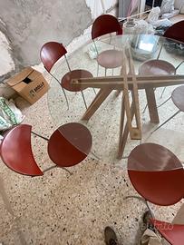 Set di 6 sedie Zanotta più tavolo Cassina