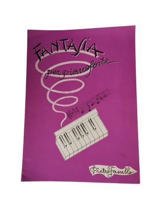 spartito musicale vintage Fantasia per pianoforte