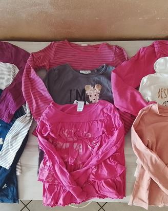 Magliette bimba manica lunga 4-5 anni