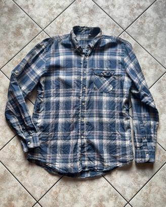 Camicia a maniche lunghe a quadri XL Blu Uomo