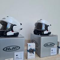 Coppia di caschi modulari con interfono