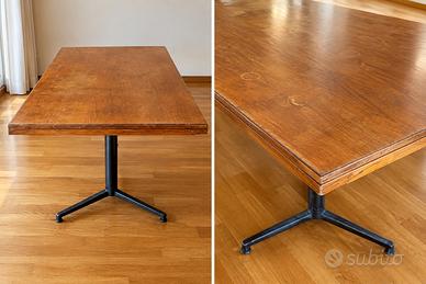 Tavolo vintage in legno elegante e particolare 6ps