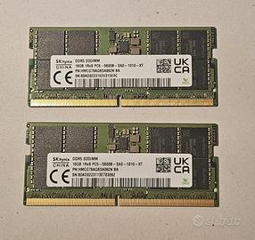 RAM 32GB (16GBx2) DDR5-5600 SODIMM