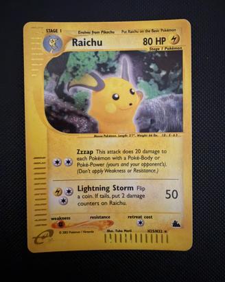Carta Pokemon Raichu Skyridge ENG H25/H32