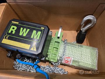 Paranco elettrico a catena RWM, mai utilizzato