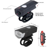 faro led anteriore+posteriore ricarib. usb x bici
