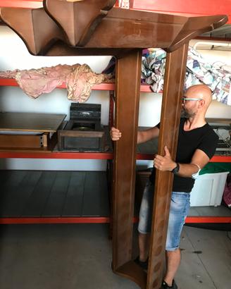 Mensola doppia angolare in legno pregiato