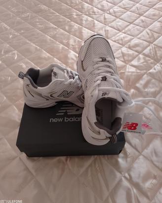 Sneakers bianche running -imitazione new balance