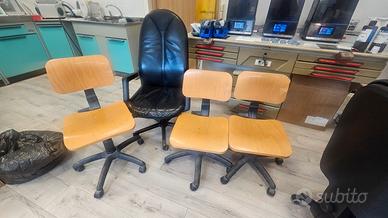 4 sedie in blocco