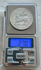 Riproduzione Tallero Menelik II Etiopia.