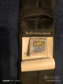 cravatta dolce & gabbana originale bianco e nero