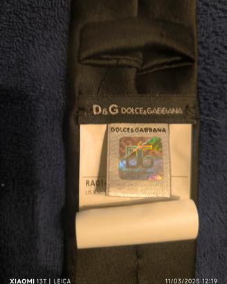 cravatta dolce & gabbana originale bianco e nero