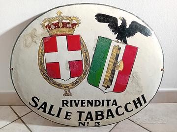 Targa ovale in metallo SALI E TABACCHI 