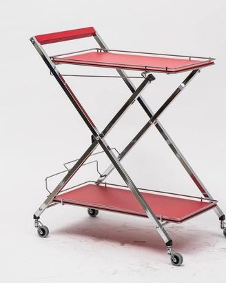 Carrello x cucina pieghevole di design rosso NUOVO