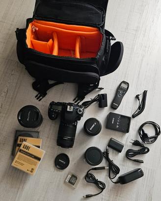 Canon eos 80d con borsa e accessori