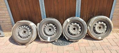 4 cerchi gommati m+s neve 4x108 r14