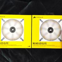 COPPIA VENTOLE CORSAIR WHITE LED ELITE 140mm