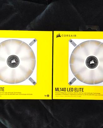 COPPIA VENTOLE CORSAIR WHITE LED ELITE 140mm