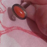 anello argento e corallo vintage