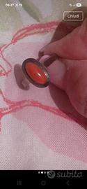 anello argento e corallo vintage