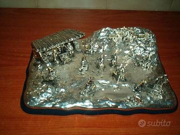Presepe Laminato Argento 19x29cm