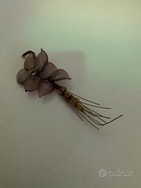 Fiore con spiga in vetro di murano