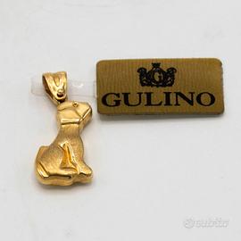 Ciondolo oro giallo 18 kt un cane E.116