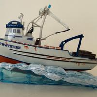 CARS - modellino peschereccio con base