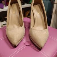 scarpe décolleté beige 