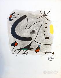 Litografia numerata firmata Joan Mirò 
